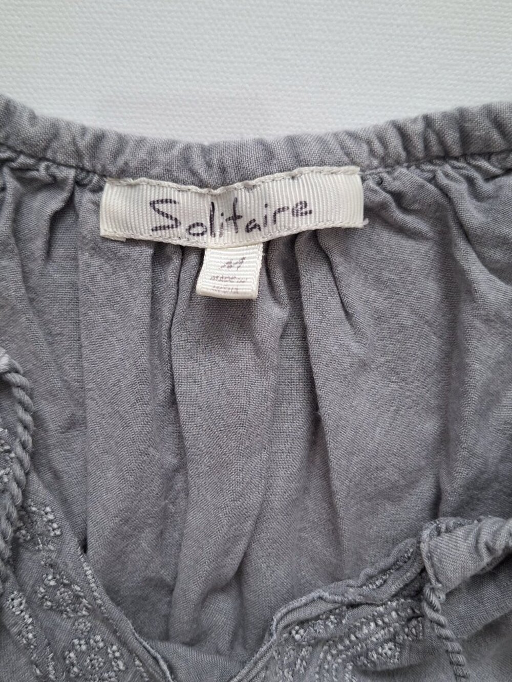 Solitaire Grey Boho Rayon Top - Picture 3 of 8